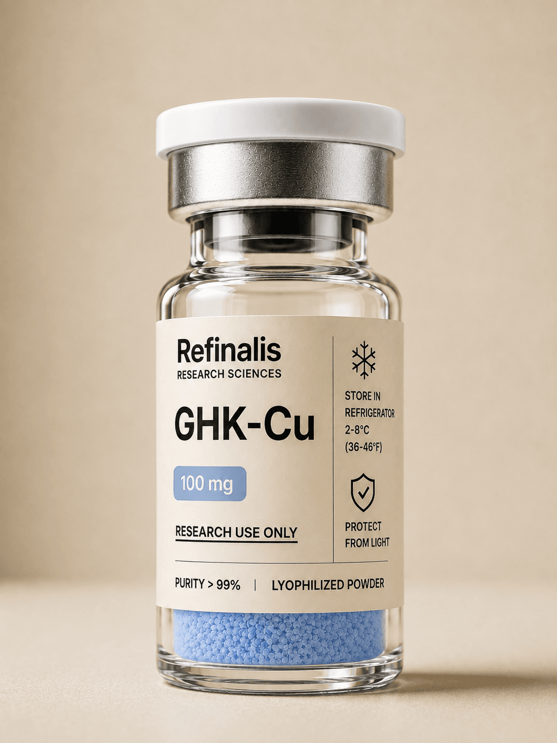 GHK-Cu, 100 mg — Refinalis research vial